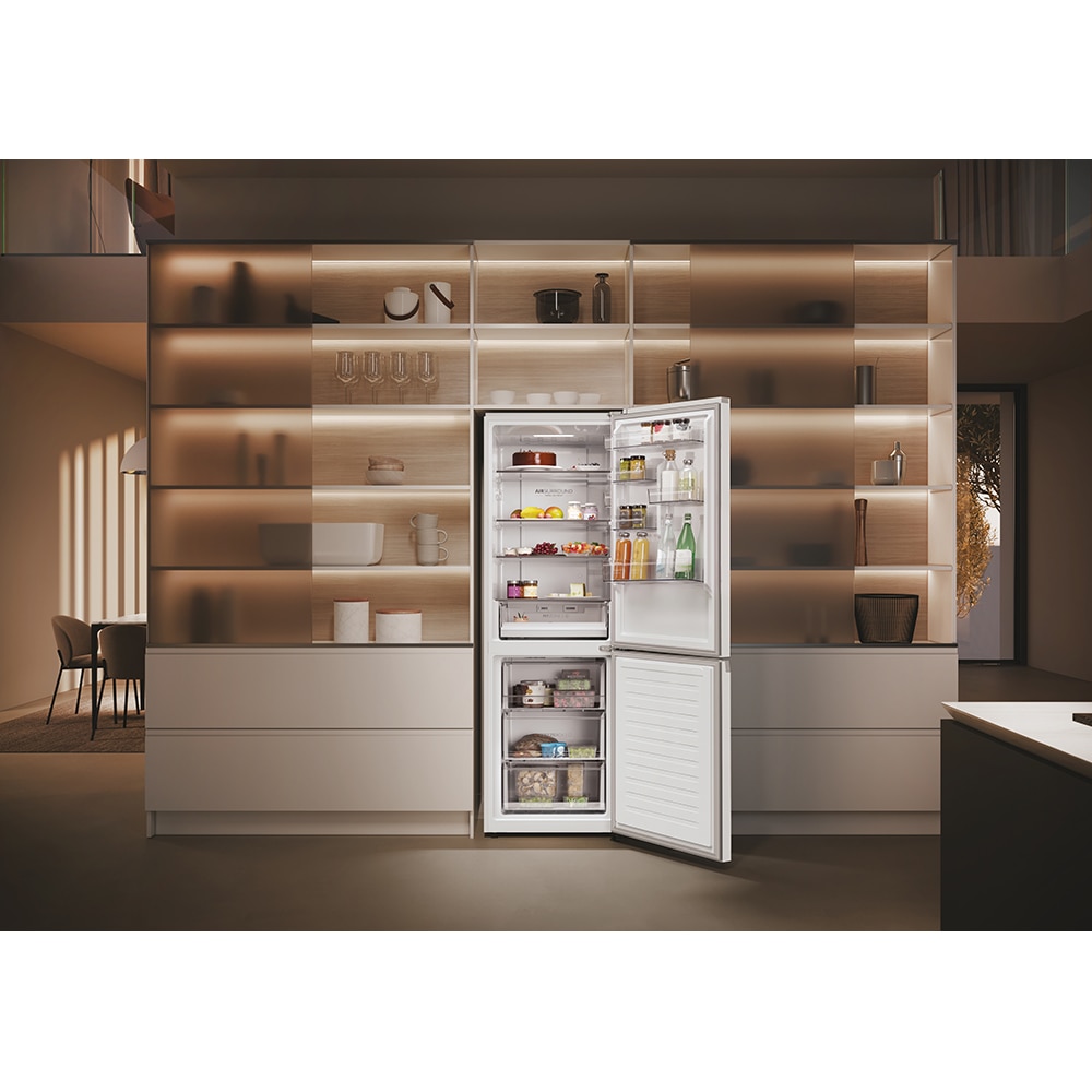Combina frigorifica HAIER EHD3PWDNPW186, No Frost, 352 l, H 185 cm, Clasa D, Wi-Fi, alb