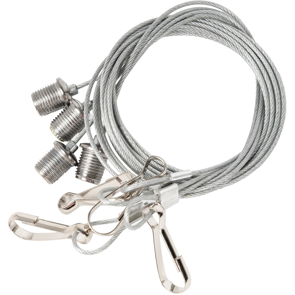 Kit montaj panou LED NOVELITE, suspendat, otel, 1m, argintiu