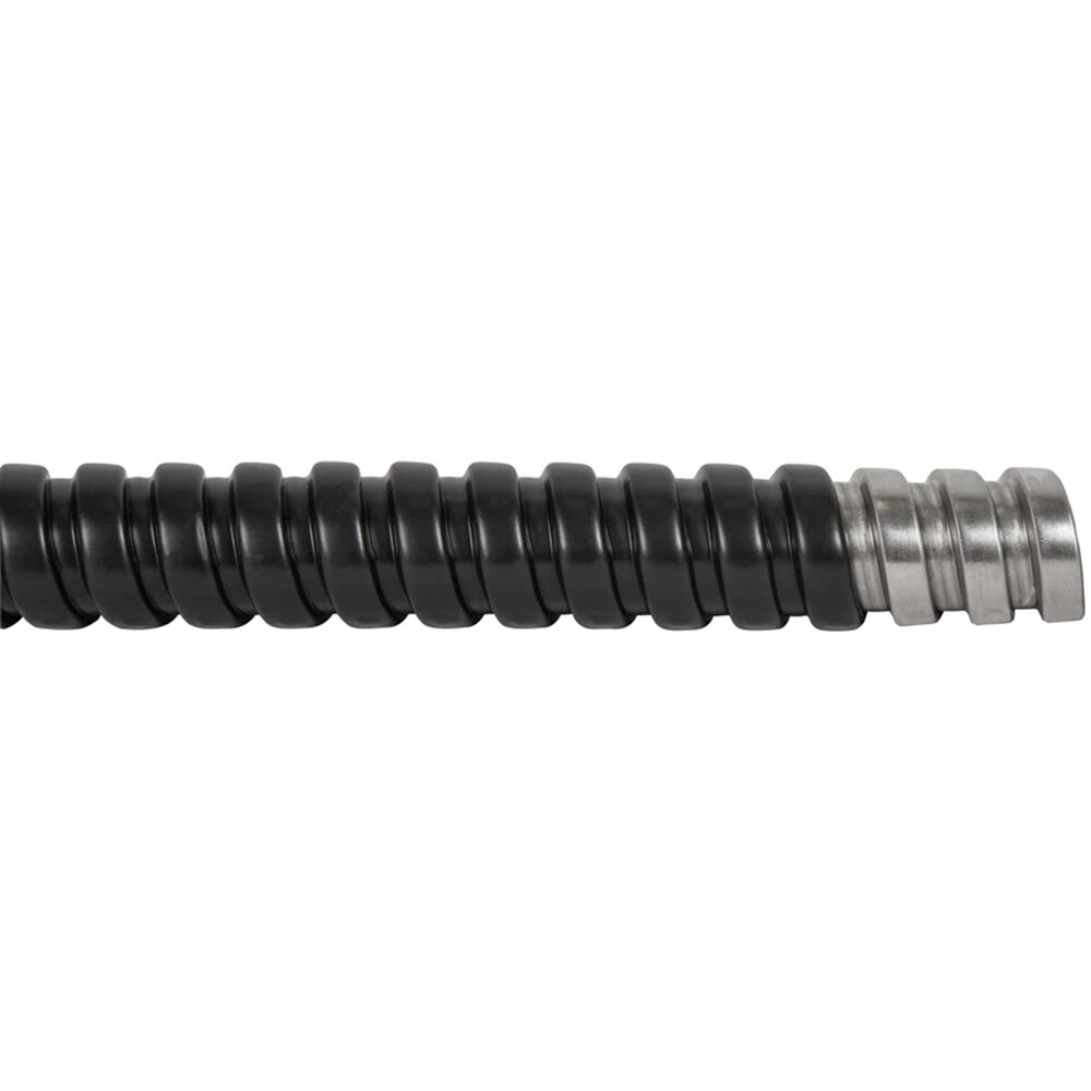 Tub flexibil metalic NOVELITE, PVC, 16mm, 25m, negru