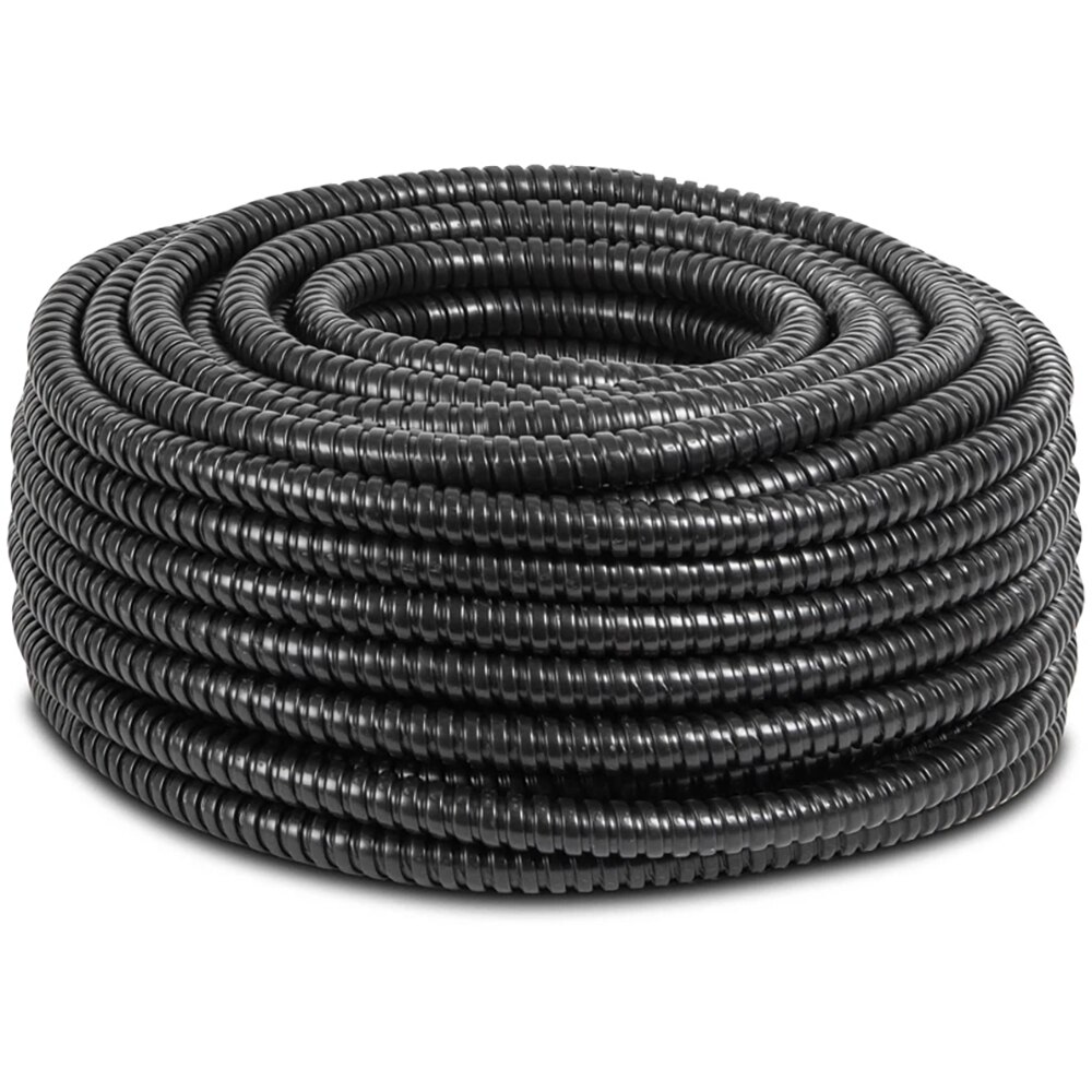 Tub flexibil metalic NOVELITE, PVC, 16mm, 25m, negru