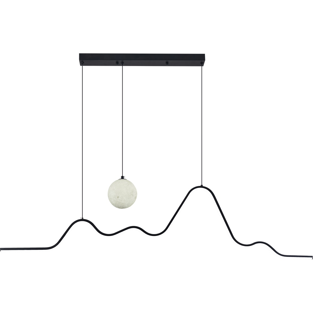 Pendul LED ERSTE Hades, 2380lm, 34W, IP20, negru