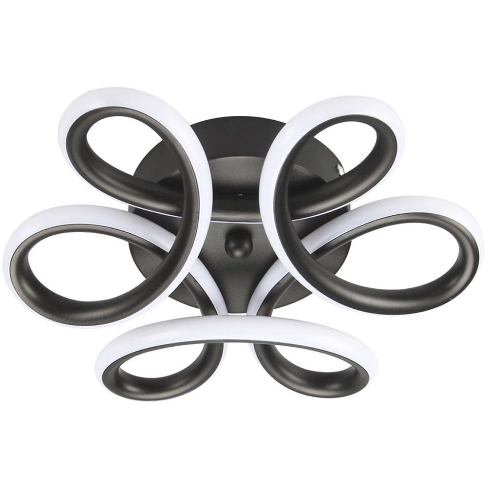 Plafoniera LED ERSTE Lixy, 30W, 1950lm, IP20, negru