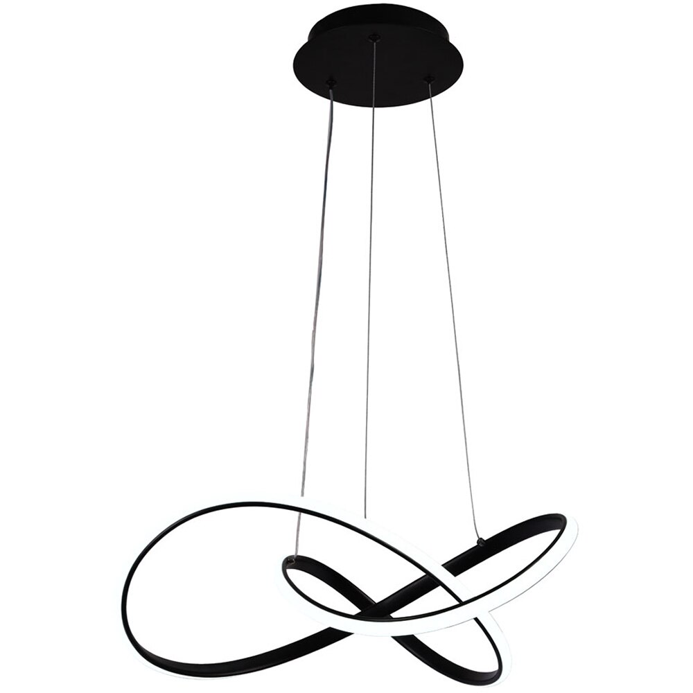 Pendul LED ERSTE Libra, 55W, 3410lm, IP20, negru