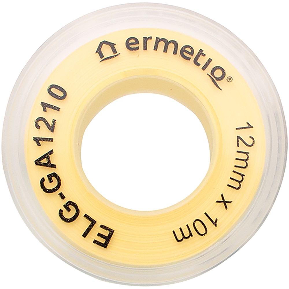 Banda teflon pentru gaz EVERLINE, 12mm x 10m, galben