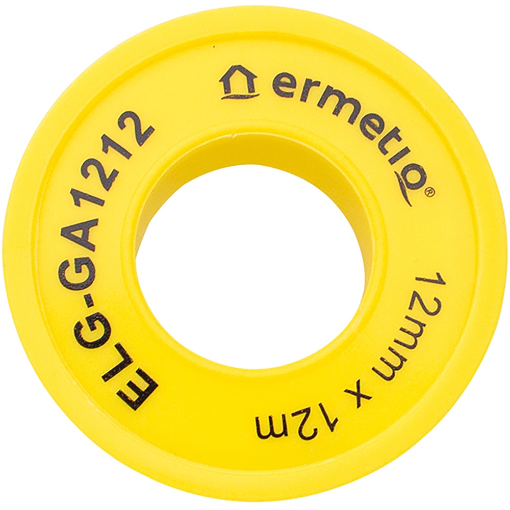 Banda teflon pentru gaz EVERLINE, 12mm x 12m, galben