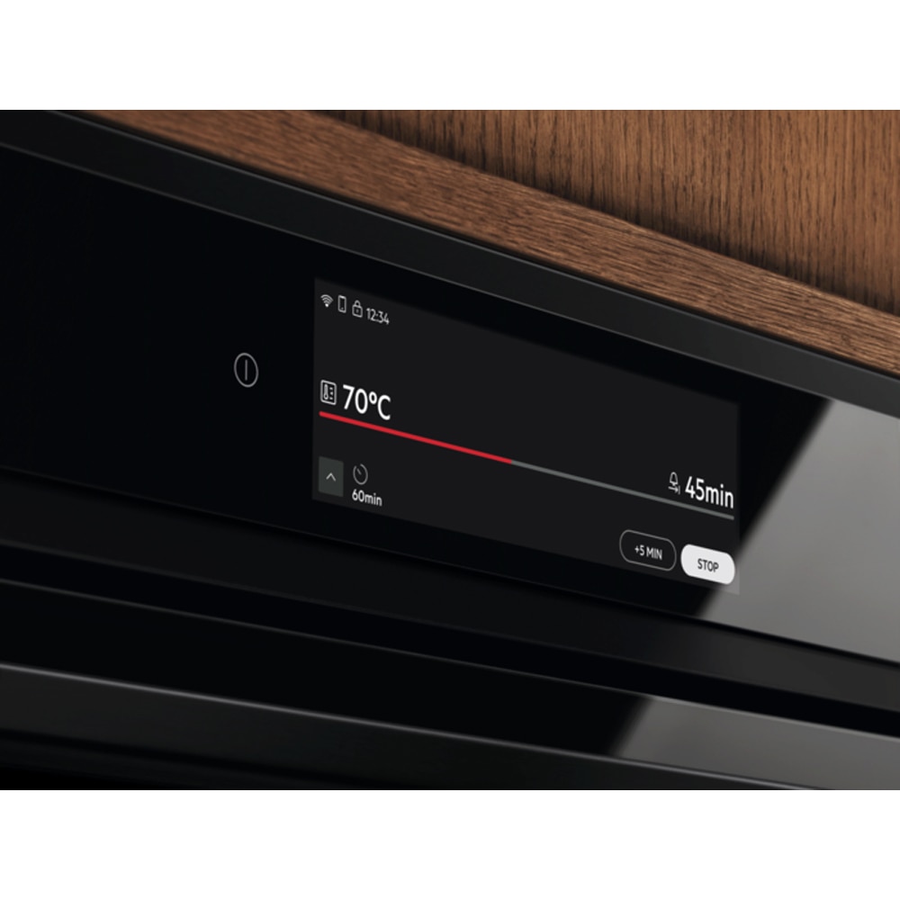 Cuptor incorporabil ELECTROLUX EOA9S3SH, Electric, SteamPro, Autocuratare cu abur, 70 l, Clasa A++, Wi-Fi, negru