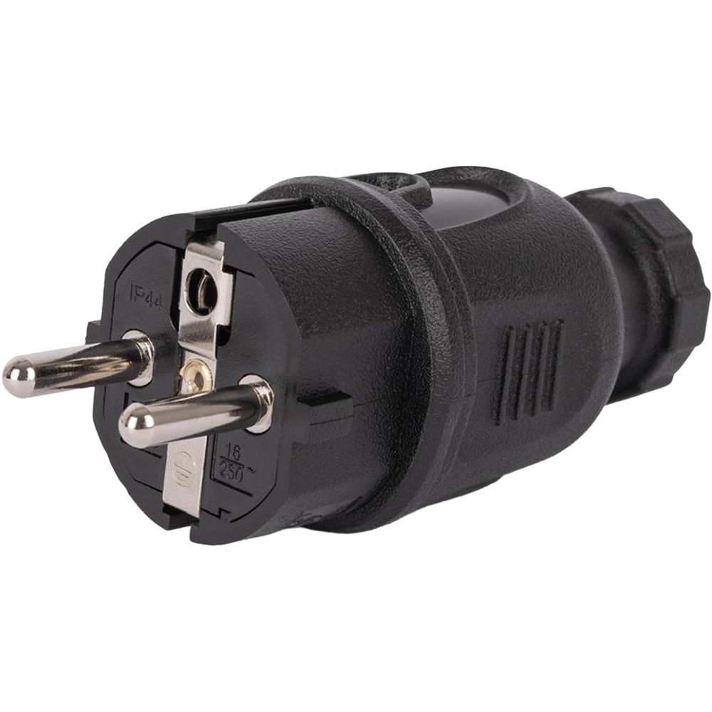 Stecher ENTAC, impamantare, 3680W, 16A, IP44, negru