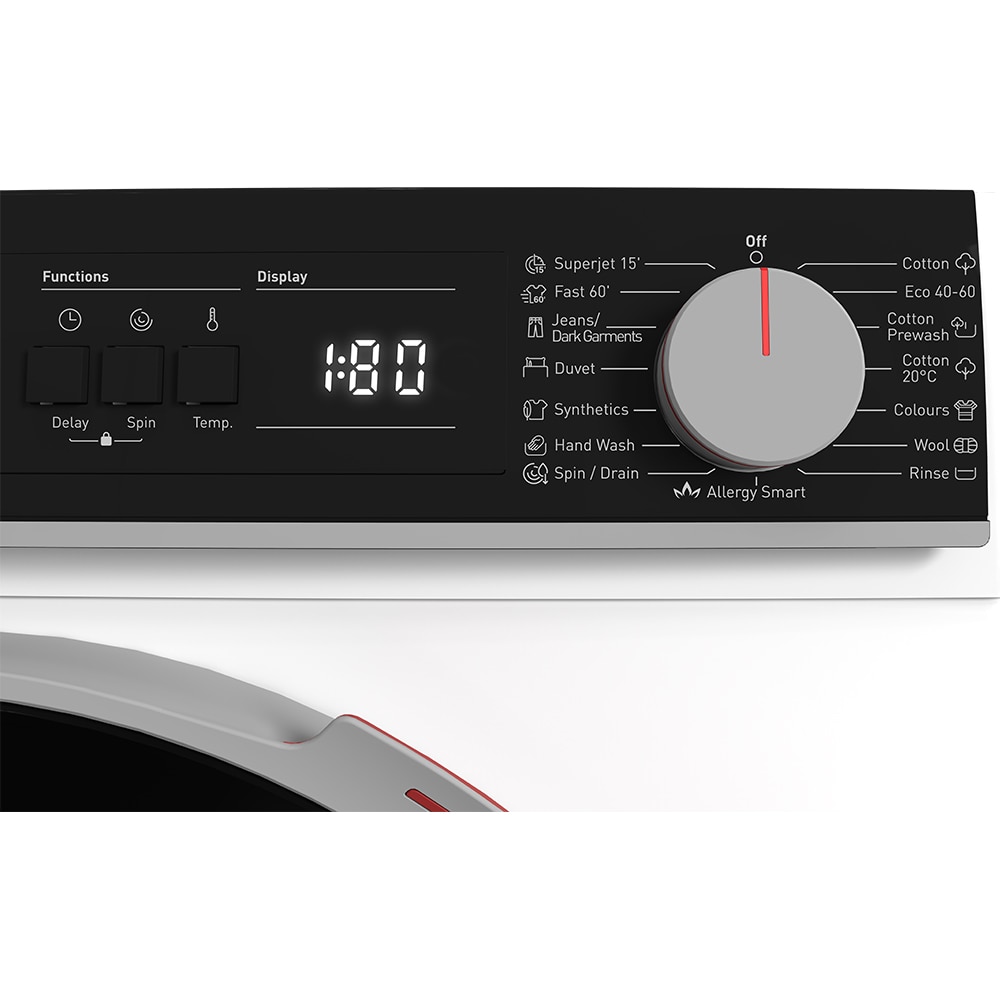 Masina de spalat rufe frontala SHARP ES-NFA014DW1NA-EE, Steam, 10 kg, 1400rpm, Clasa A, alb