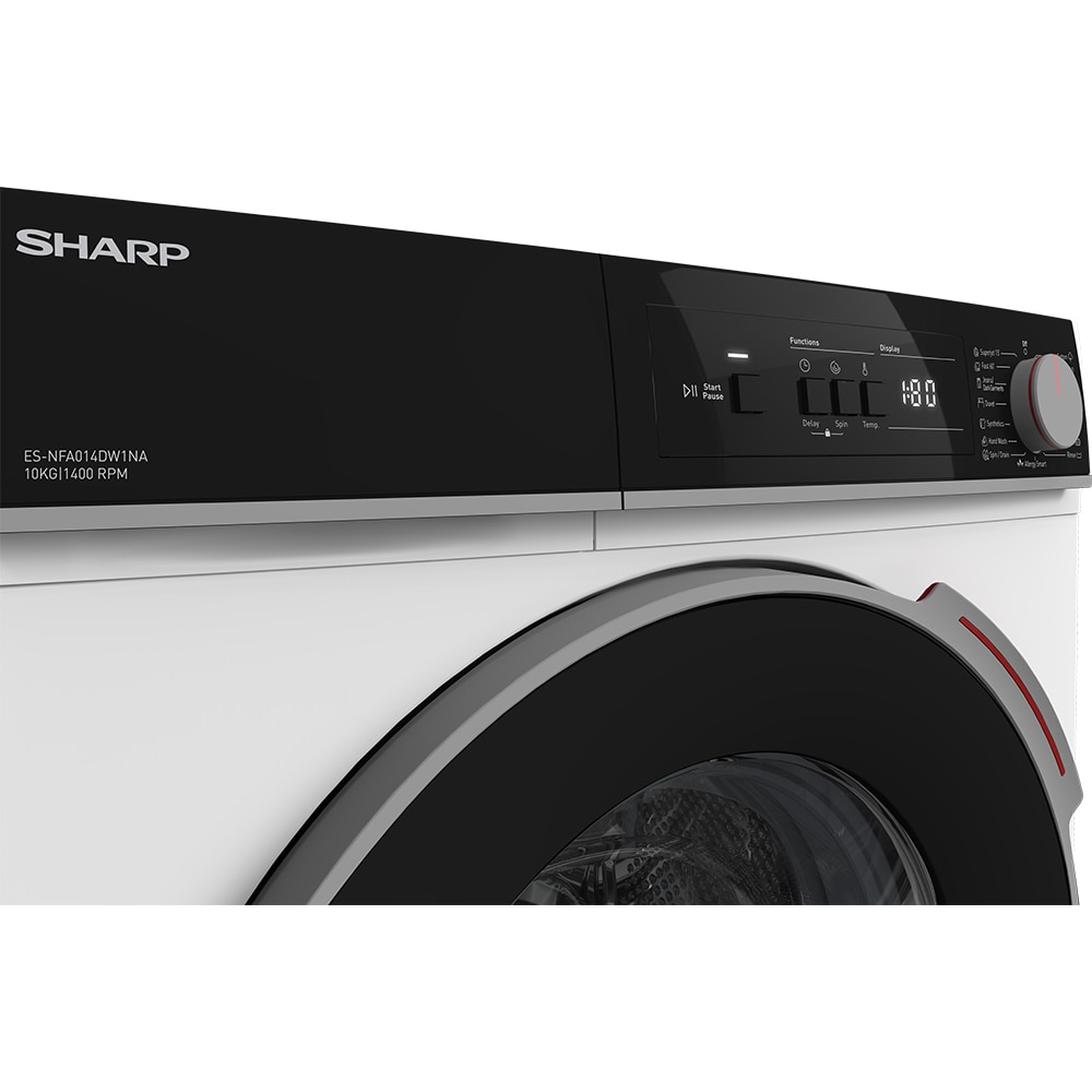 Masina de spalat rufe frontala SHARP ES-NFA014DW1NA-EE, Steam, 10 kg, 1400rpm, Clasa A, alb