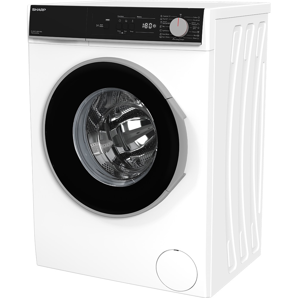 Masina de spalat rufe frontala SHARP ES-NFA714BW1NNA-EE, AllergySmart, 7 kg, 1400rpm, Clasa A, alb