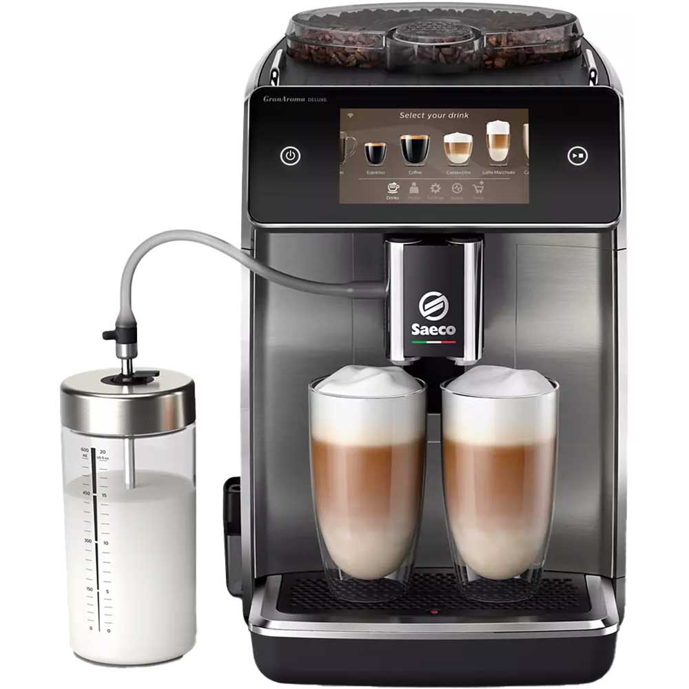 Espressor automat SAECO GranAroma Deluxe SM6685/00, 1.8l, 15 bar, 1500W, argintiu-negru