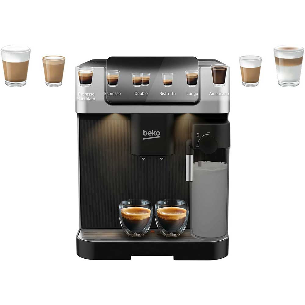 Espressor automat BEKO CaffeExperto CEG7304X, 2l, 1350W, 19 bar, negru-argintiu