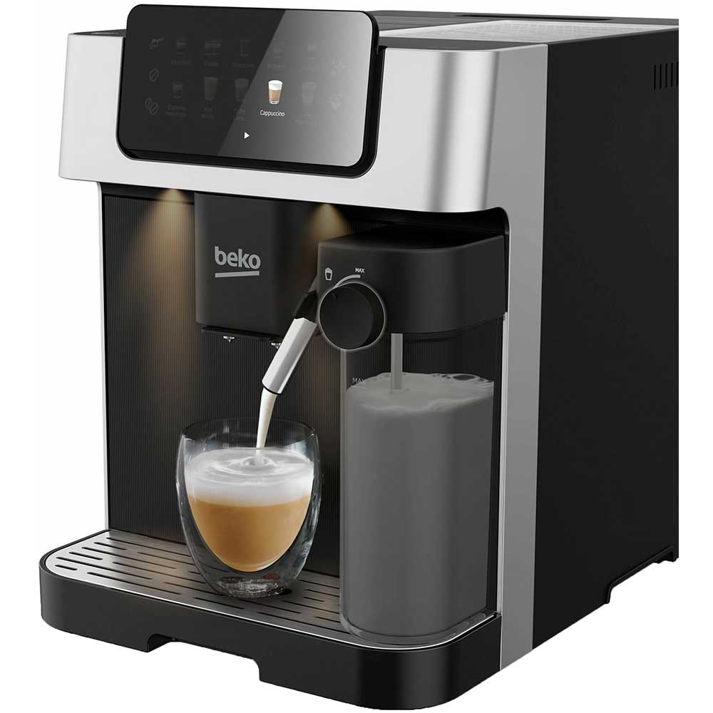 Espressor automat BEKO CaffeExperto CEG7304X, 2l, 1350W, 19 bar, negru-argintiu