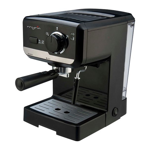 Espressor manual MYRIA MY4119, 1.5l, 1050W, 15 bar, negru