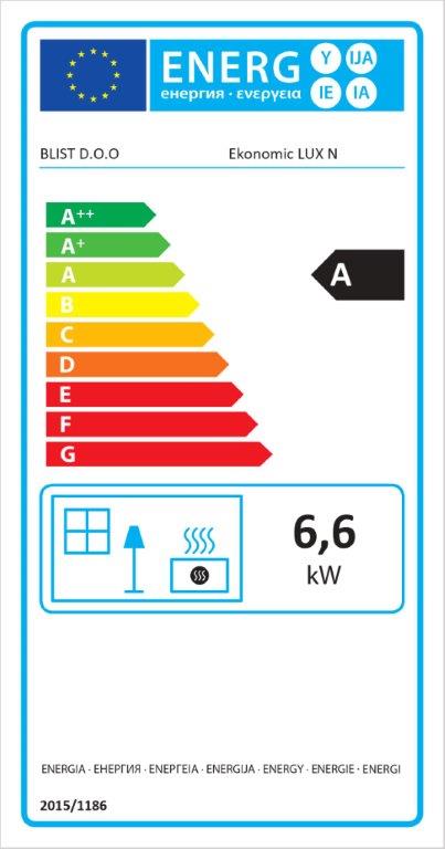 Soba combustibil solid Fornello Ekonomik LM N, 7 kW, 34 x 33 x 94 cm
