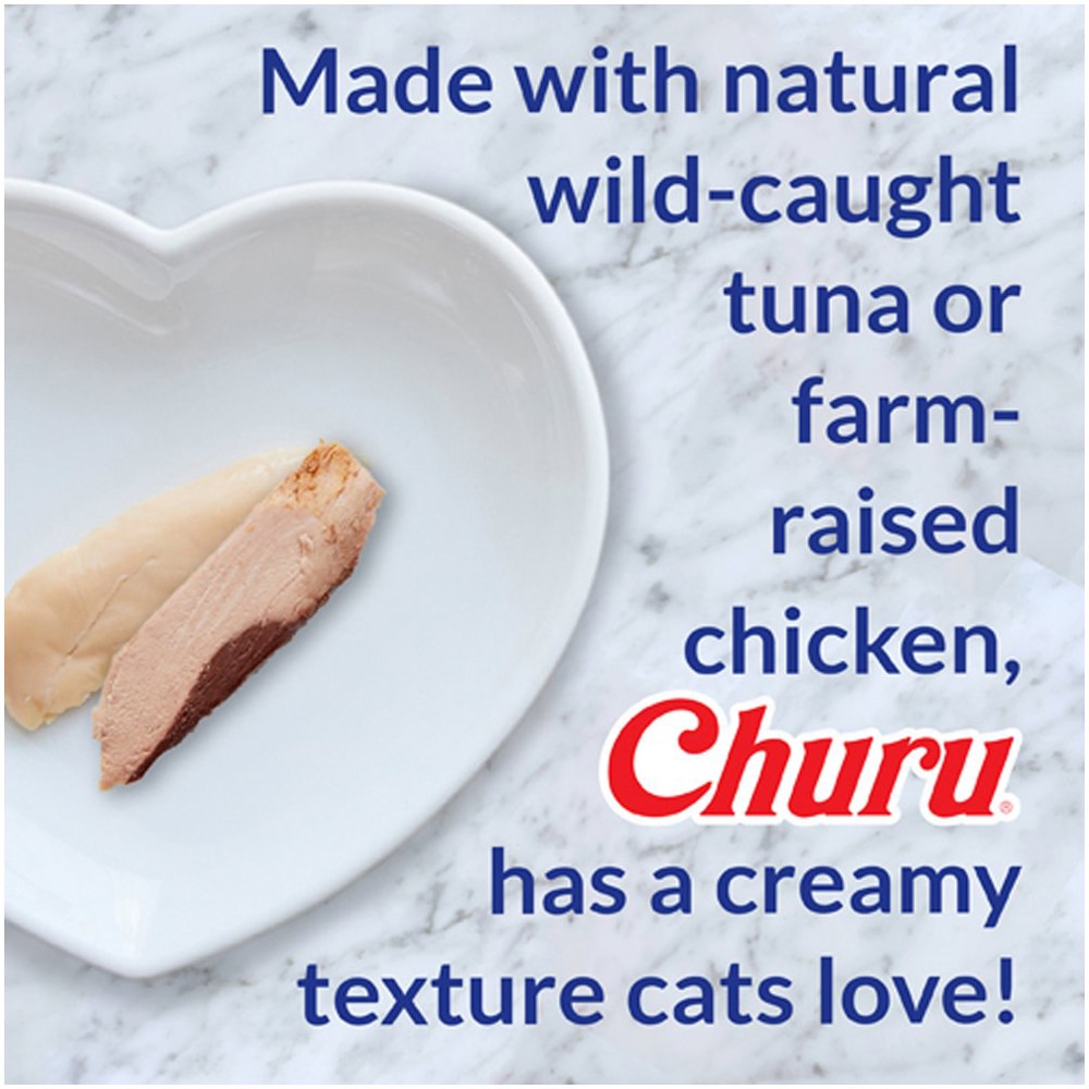 Recompense pentru pisici INABA Churu Hairball Control, Ton si Pui, 20 x 14 g