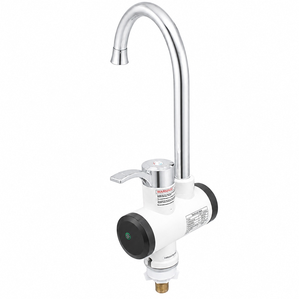 Robinet electric insstant apa calda EverLine, 3000W, afisaj Led, argintiu-alb
