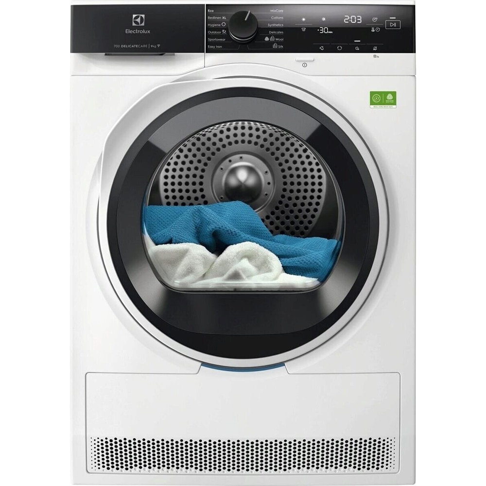 Uscator de rufe ELECTROLUX 700 DelicateCare EW7D494RCE, Pompa de caldura, 9 kg, 12 programe, Clasa B, alb