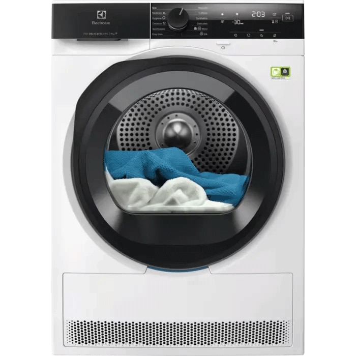 Uscator de rufe ELECTROLUX EW8D495RCE, PerfectCare, Pompa de caldura, 9 kg, 12 programe, Clasa B, Wi-Fi, alb