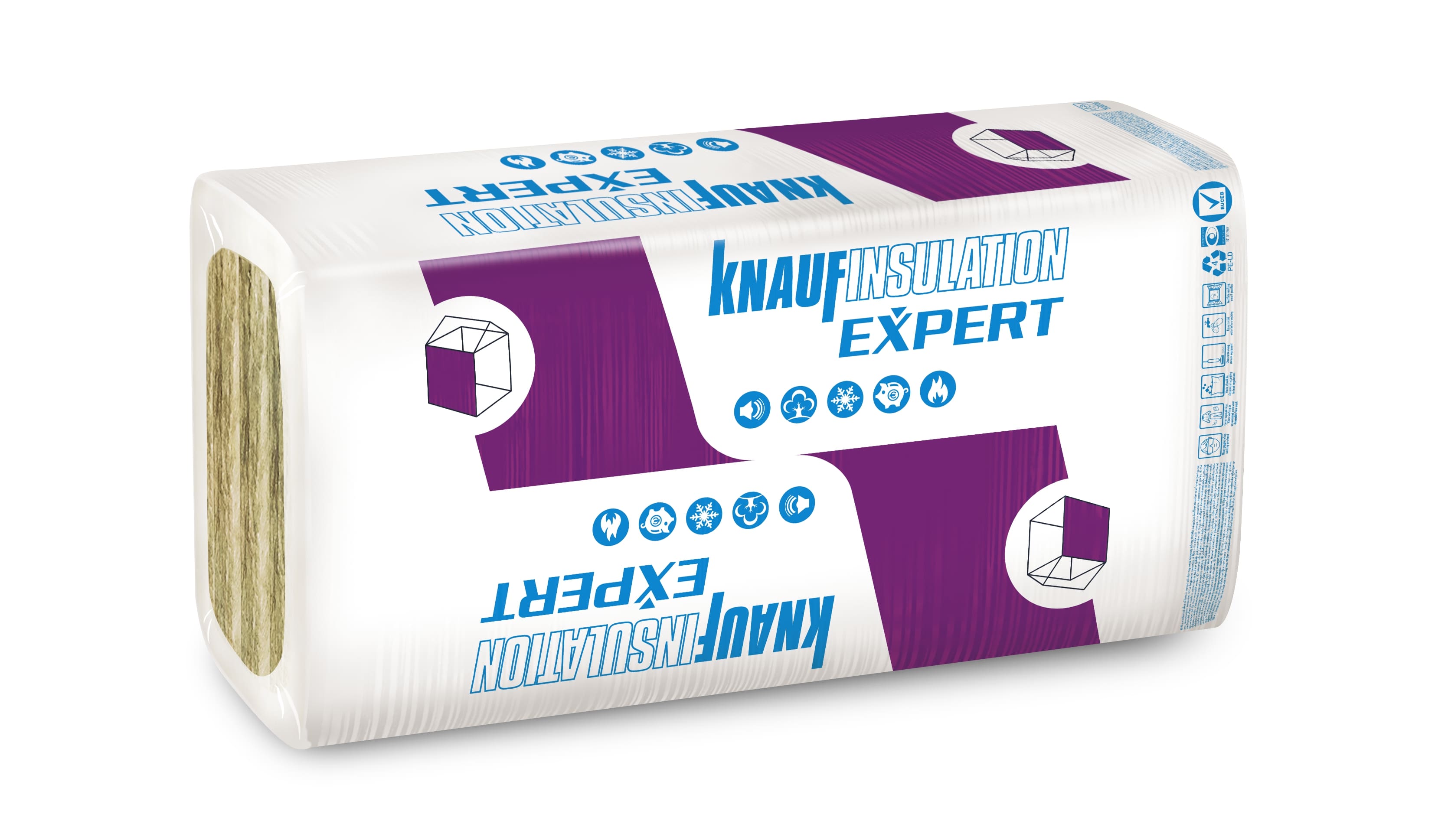 Vata minerala bazaltica pentru fatada, 3 mp, 0.035 W/mK, 100 x 60 cm 6 cm  Knauf Insulation