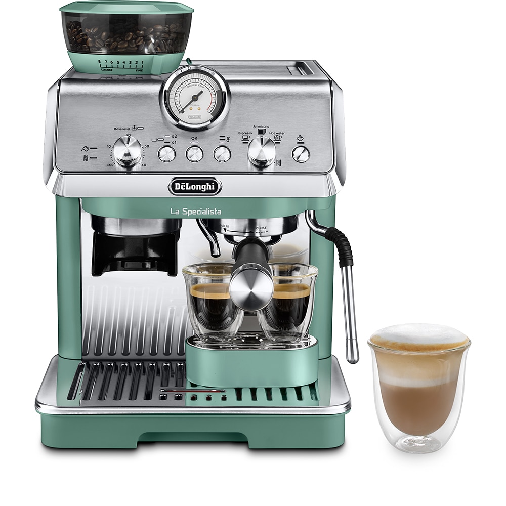 Espressor manual DELONGHI La Specialista Arte EC9155.GR, 1.5l, 1300W, 15 bar, functia Active Temperature Control, verde-argintiu