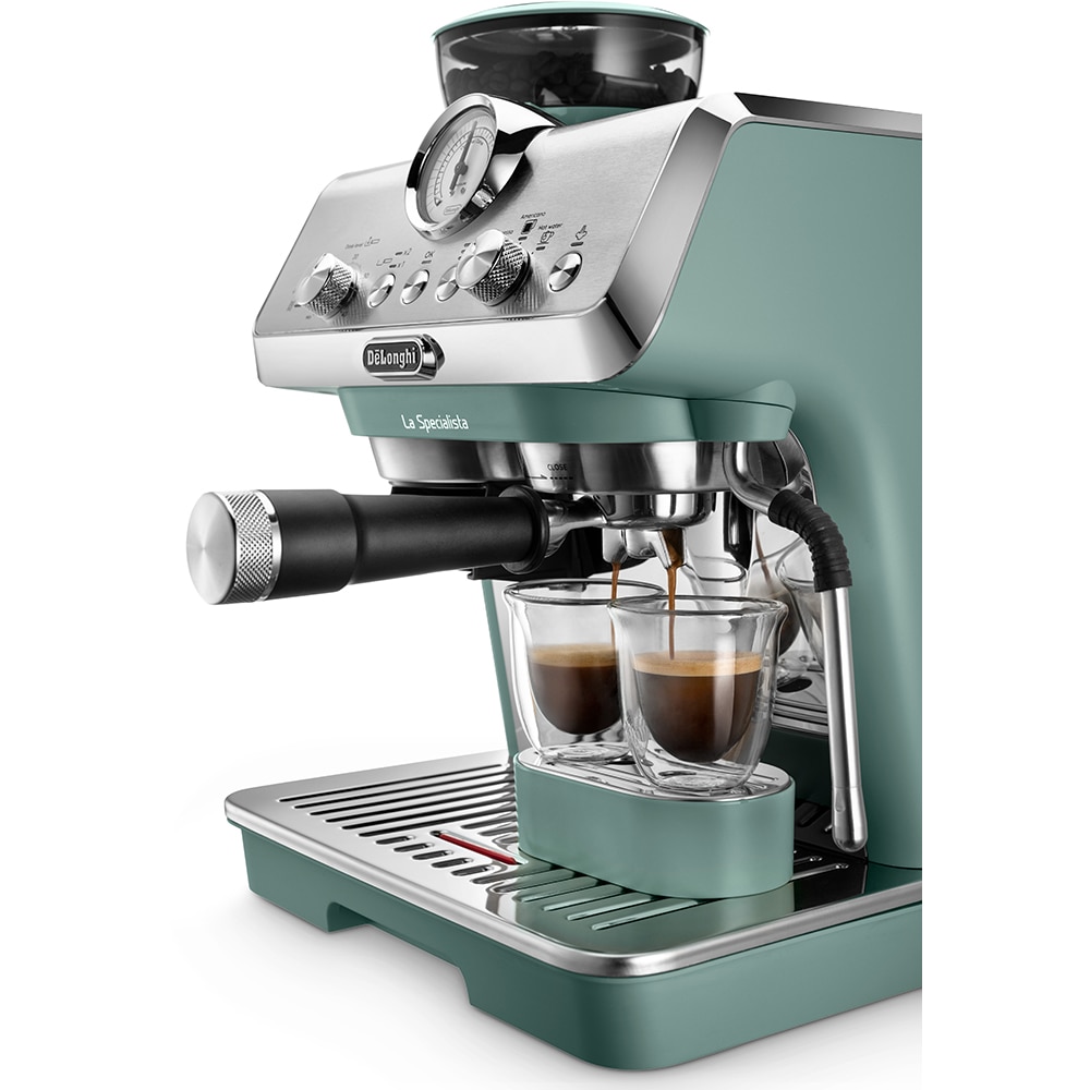 Espressor manual DELONGHI La Specialista Arte EC9155.GR, 1.5l, 1300W, 15 bar, functia Active Temperature Control, verde-argintiu