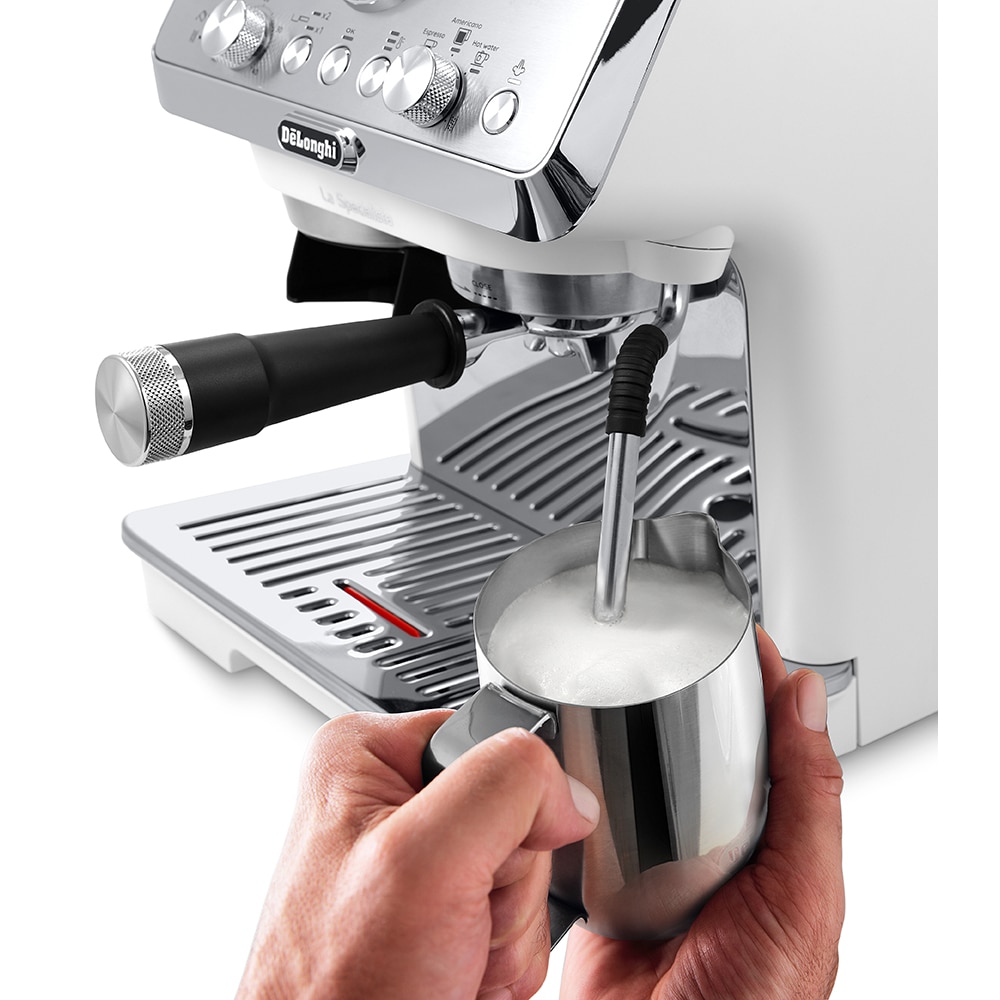 Espressor manual DELONGHI La Specialista Arte EC9155.W, 1.5l, 1300W, 15 bar, functia Active Temperature Control, alb-argintiu