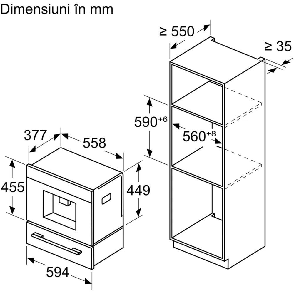Espressor automat incorporabil BOSCH CTL7181B0, 2.4l, 1500W, Wi-Fi, negru