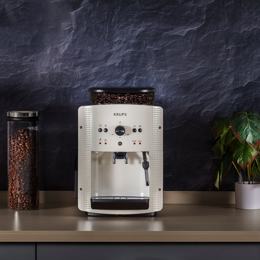 Espressor automat KRUPS Espresseria EA8105, 1.7l, 1450W, 15 bar, alb-negru