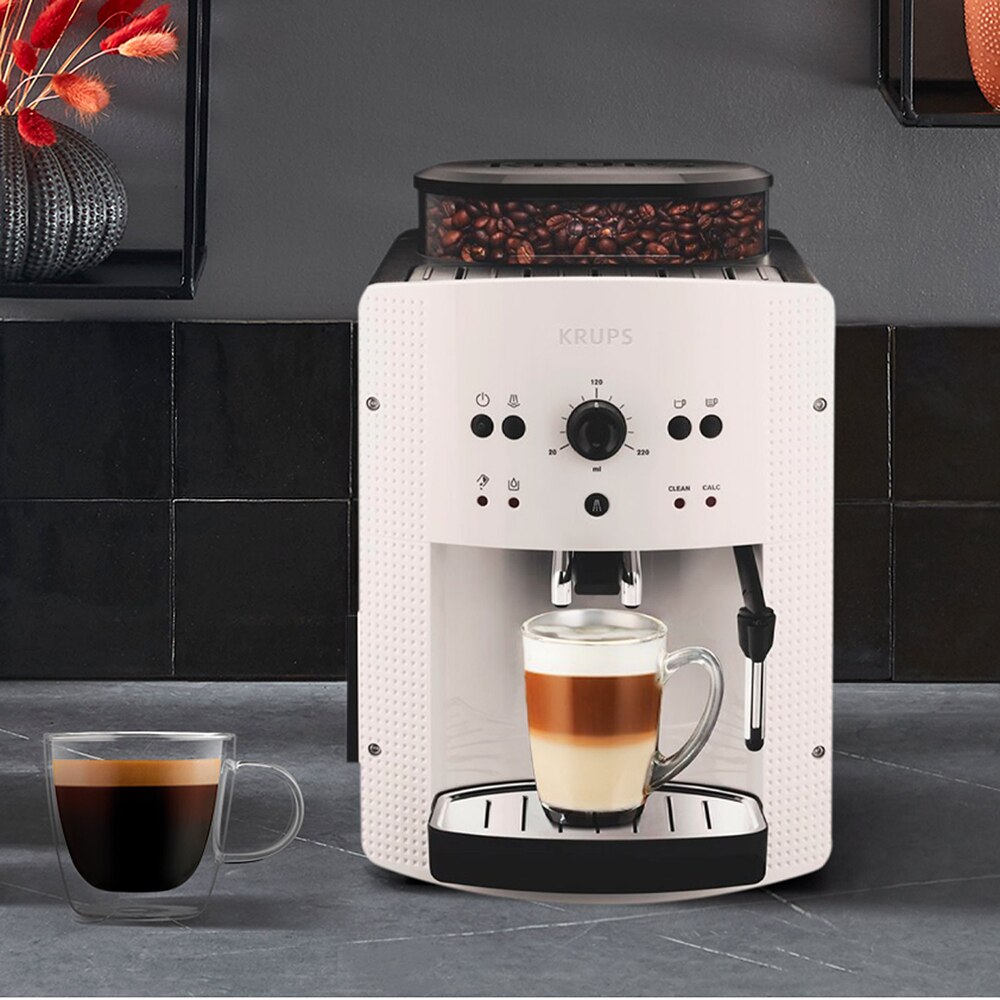 Espressor automat KRUPS Espresseria EA8105, 1.7l, 1450W, 15 bar, alb-negru
