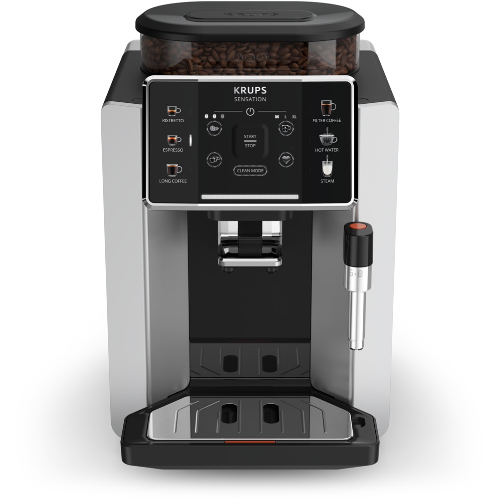 Espressor automat KRUPS Sensation EA910E10, 1.7l, 1450W, 15 bar, argintiu-negru