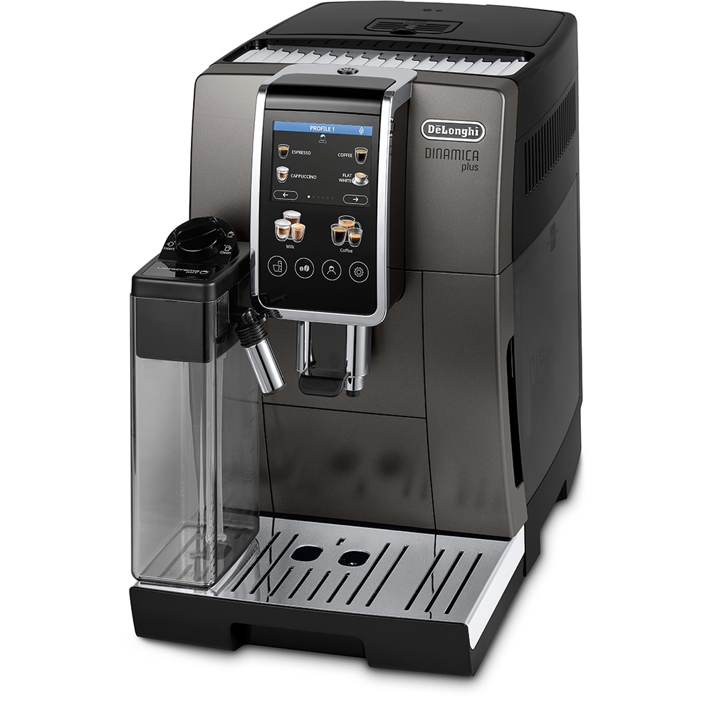 Espressor automat DELONGHI Dinamica Plus ECAM380.95.TB, 1.8l, 1450W, 15 bar, gri inchis-negru