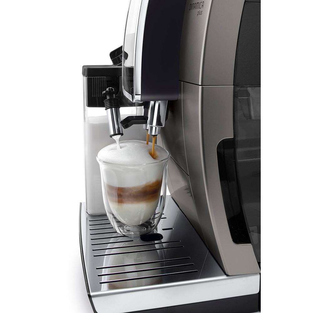 Espressor automat DELONGHI Dinamica Plus ECAM380.95.TB, 1.8l, 1450W, 15 bar, gri inchis-negru