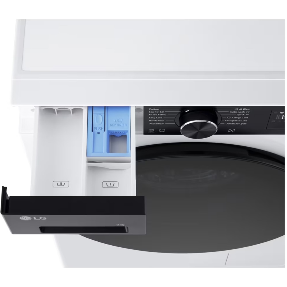 Masina de spalat rufe frontala LG F2X50S9TKB, AI Direct Drive, 9 kg, 1200rpm, Clasa A, alb