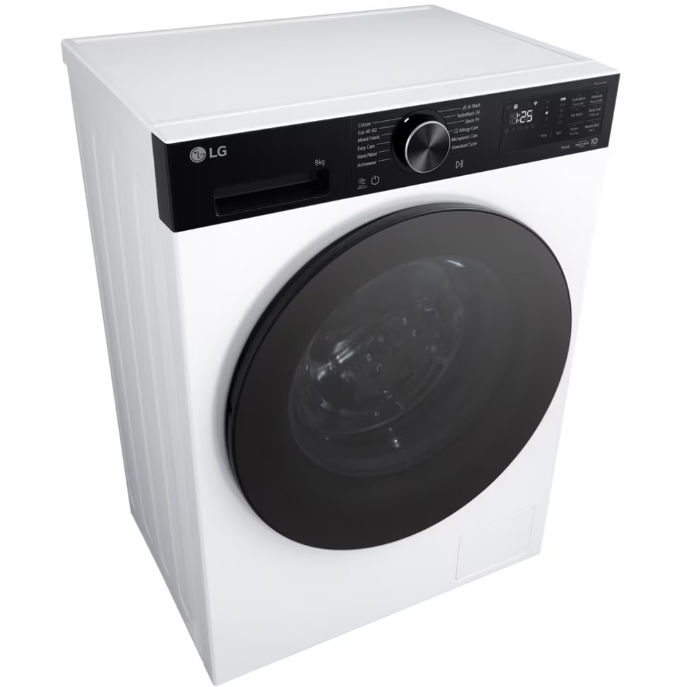 Masina de spalat rufe frontala LG F2X50S9TKB, AI Direct Drive, 9 kg, 1200rpm, Clasa A, alb