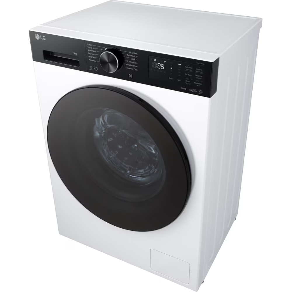 Masina de spalat rufe frontala LG F2X50S9TKB, AI Direct Drive, 9 kg, 1200rpm, Clasa A, alb