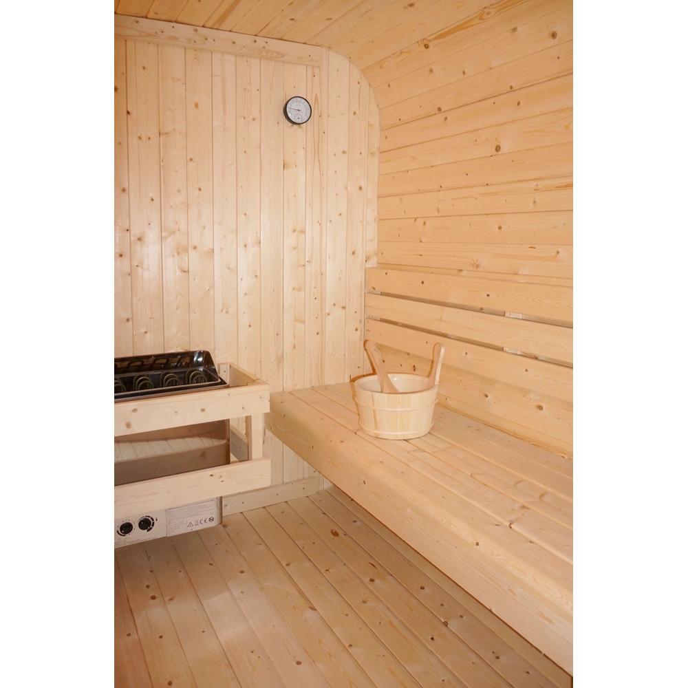 Sauna finlandeza SANOTECHNIK Goteborg, 189 x 220 x 194 cm, 4 persoane, natur