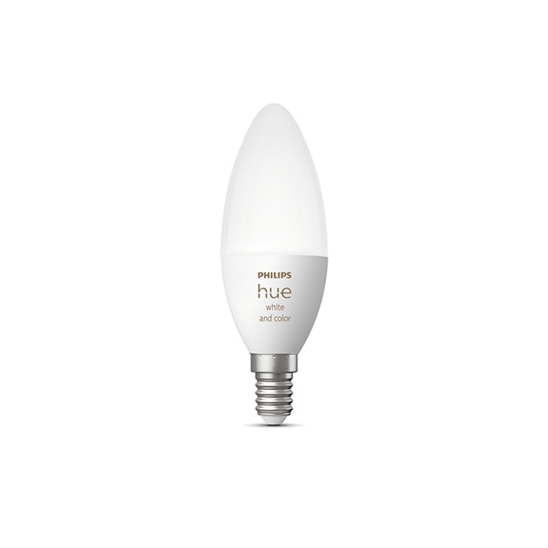 Bec LED Smart PHILIPS Hue 8719514356610, E14, 5.3W, 470lm, lumina variabila 