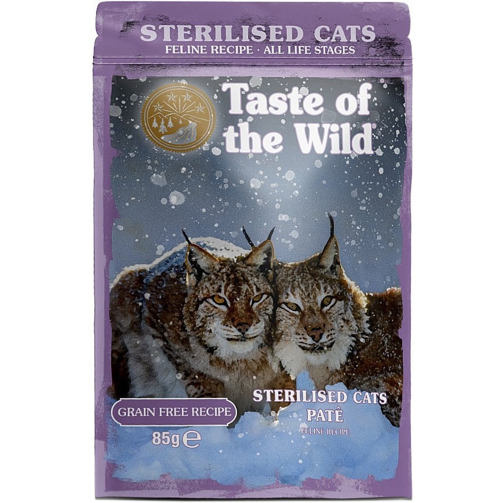 Hrana umeda pentru pisici TASTE OF THE WILD Sterilised, Adult, Pui, 12 x 85 g