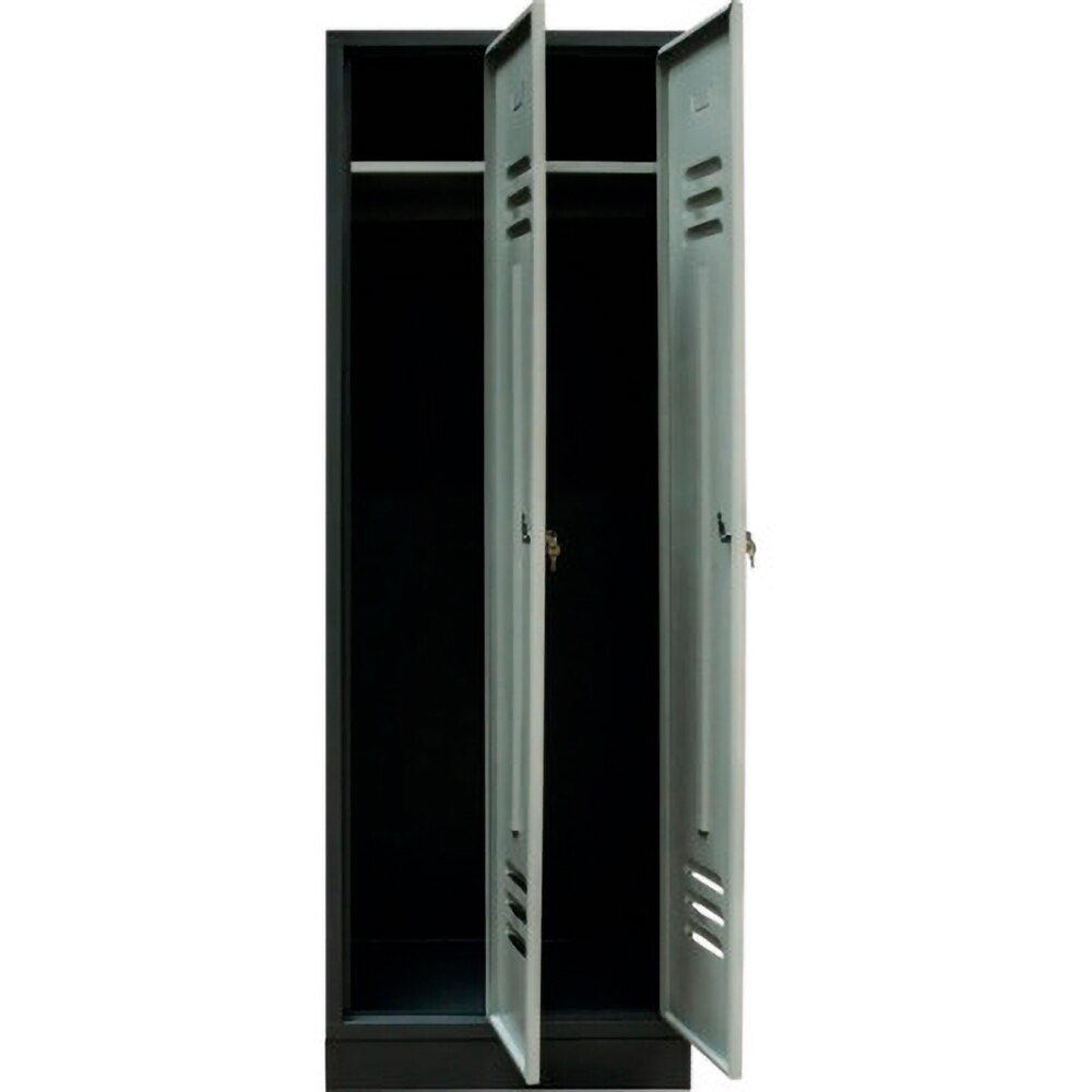 Vestiar MD34, 2 usi, metal, 60 x 45 x 180 cm, gri inchis