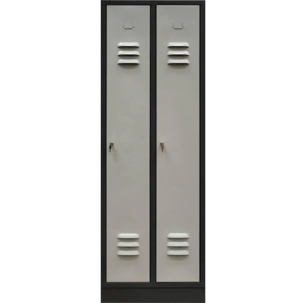 Vestiar MD34, 2 usi, metal, 60 x 45 x 180 cm, gri inchis
