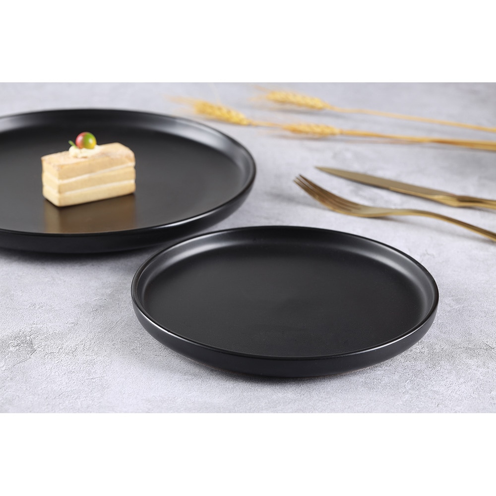 Set de masa MYRIA MY4897, 16 piese, ceramica, negru