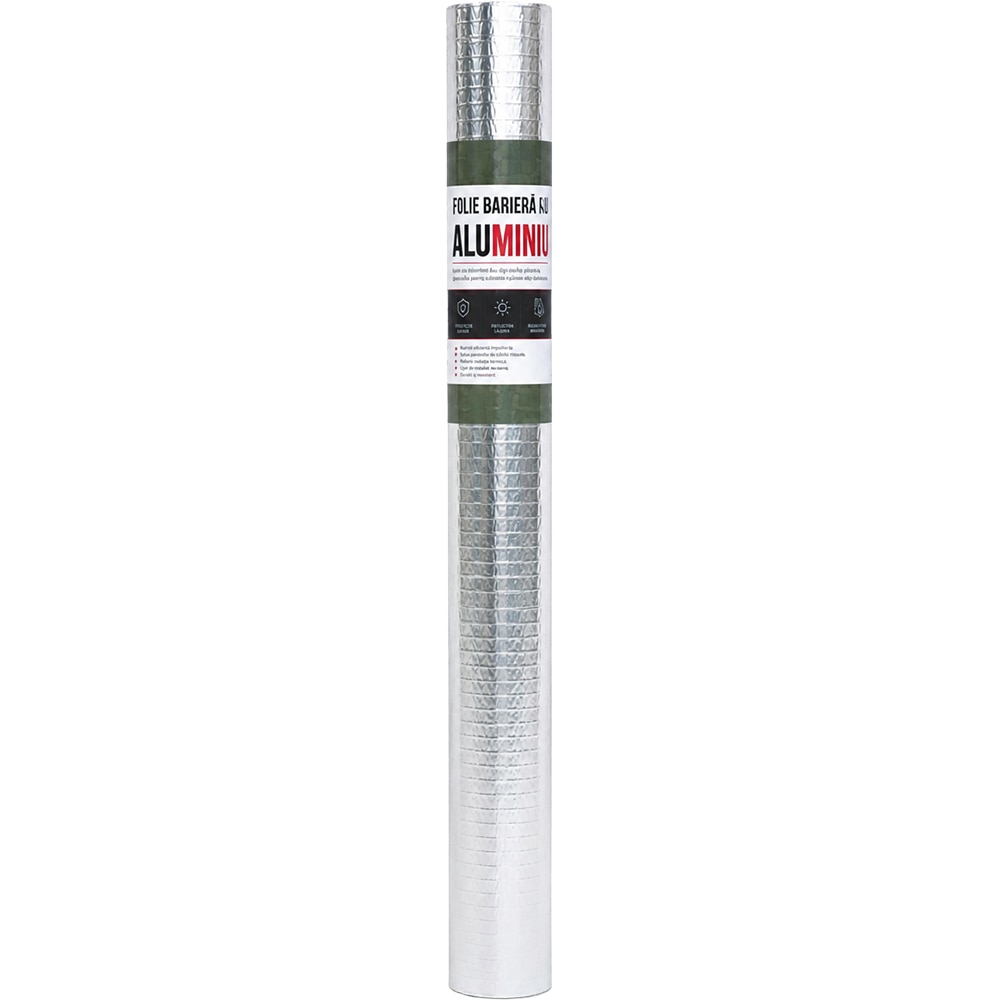 Folie bariera vapori aluminiu, insertie, 55 gr, 50 mp