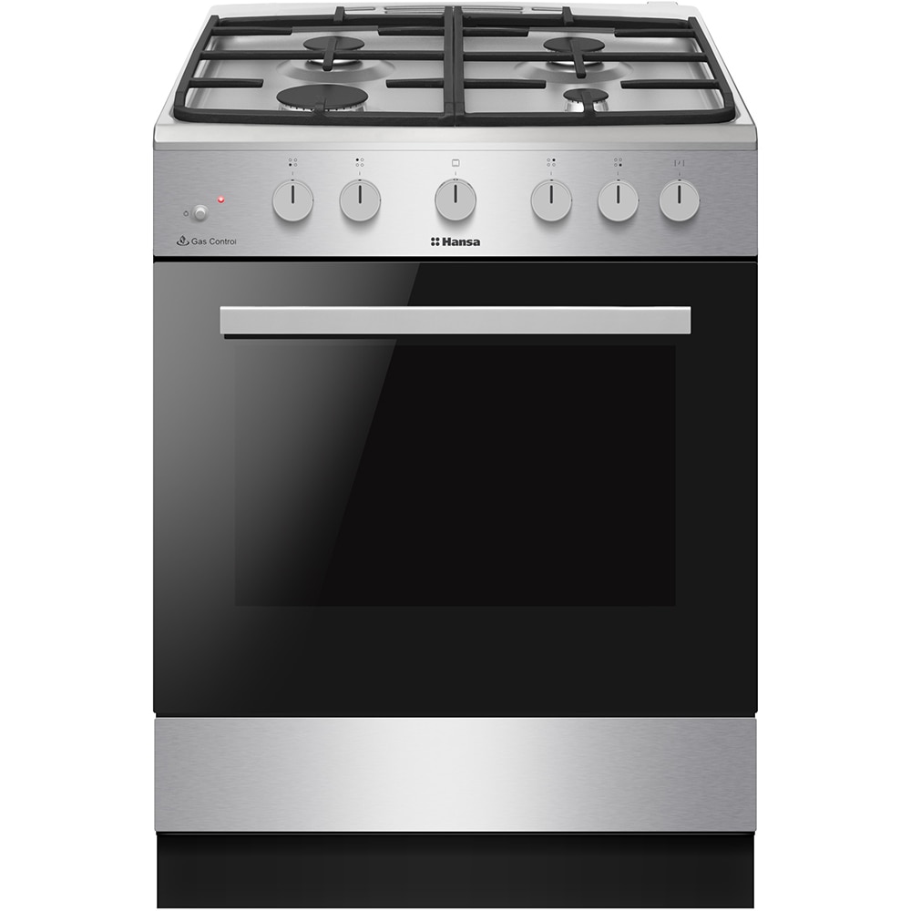 Aragaz HANSA FCGS61129H, 4 arzatoare, Gaz, L 60 cm, inox