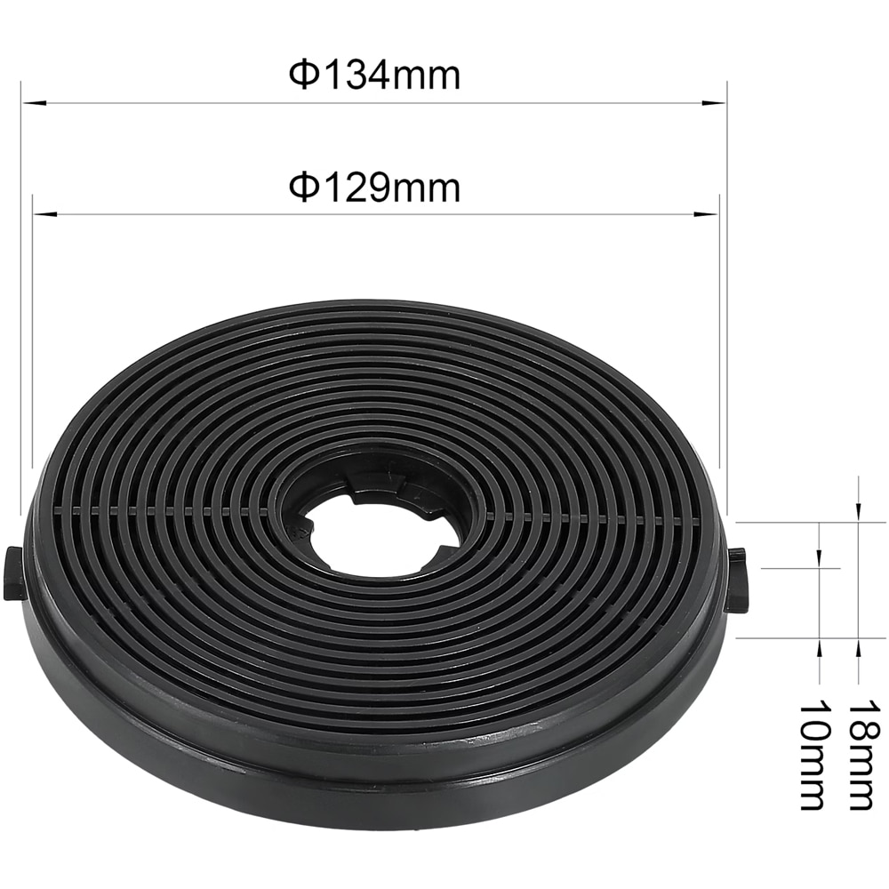 Filtru carbon pentru hota CARBFLT135, D 135 mm, 2 bucati