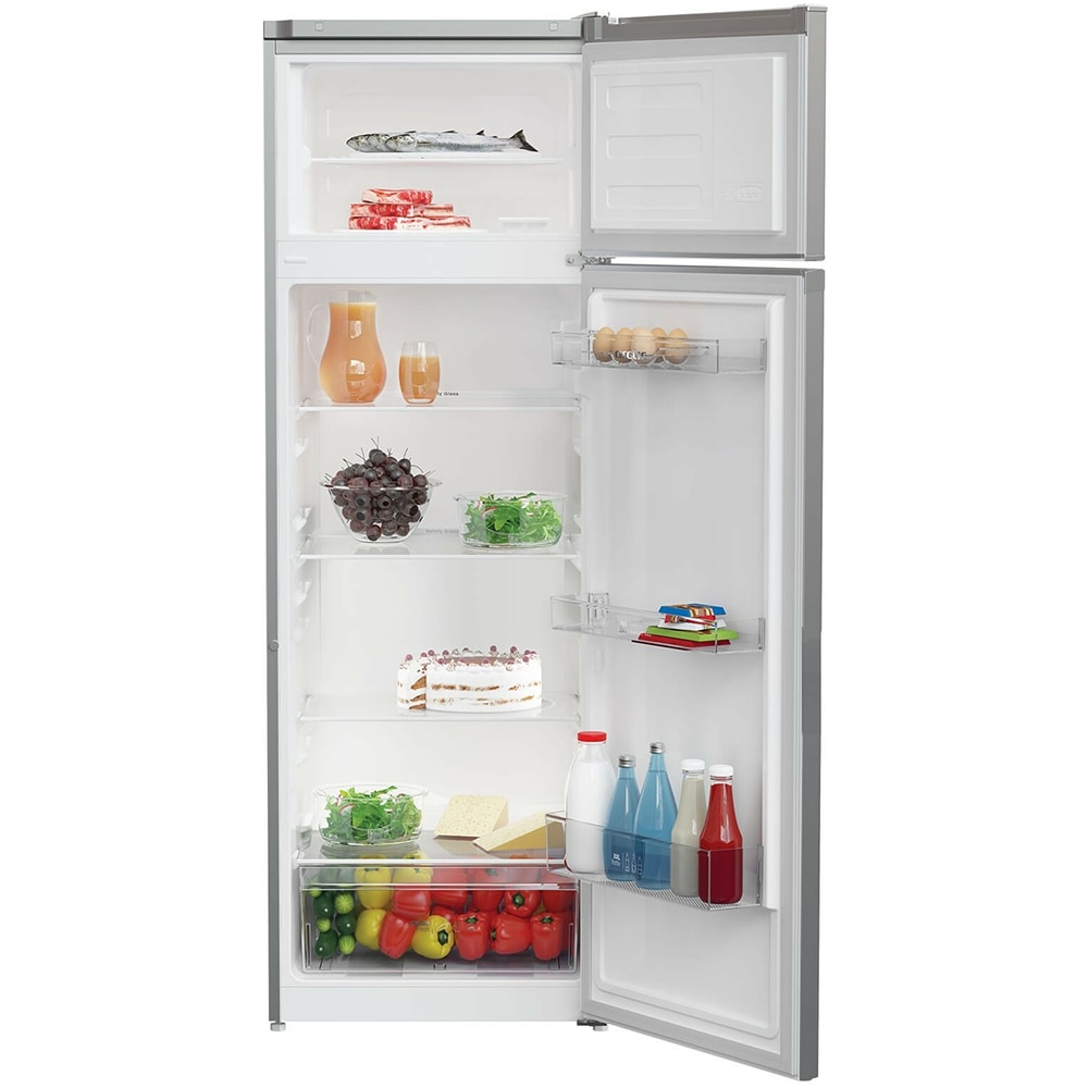 Frigider cu doua usi ARCTIC AD54280M40S, 250 l, H 160.6 cm, Clasa E, argintiu