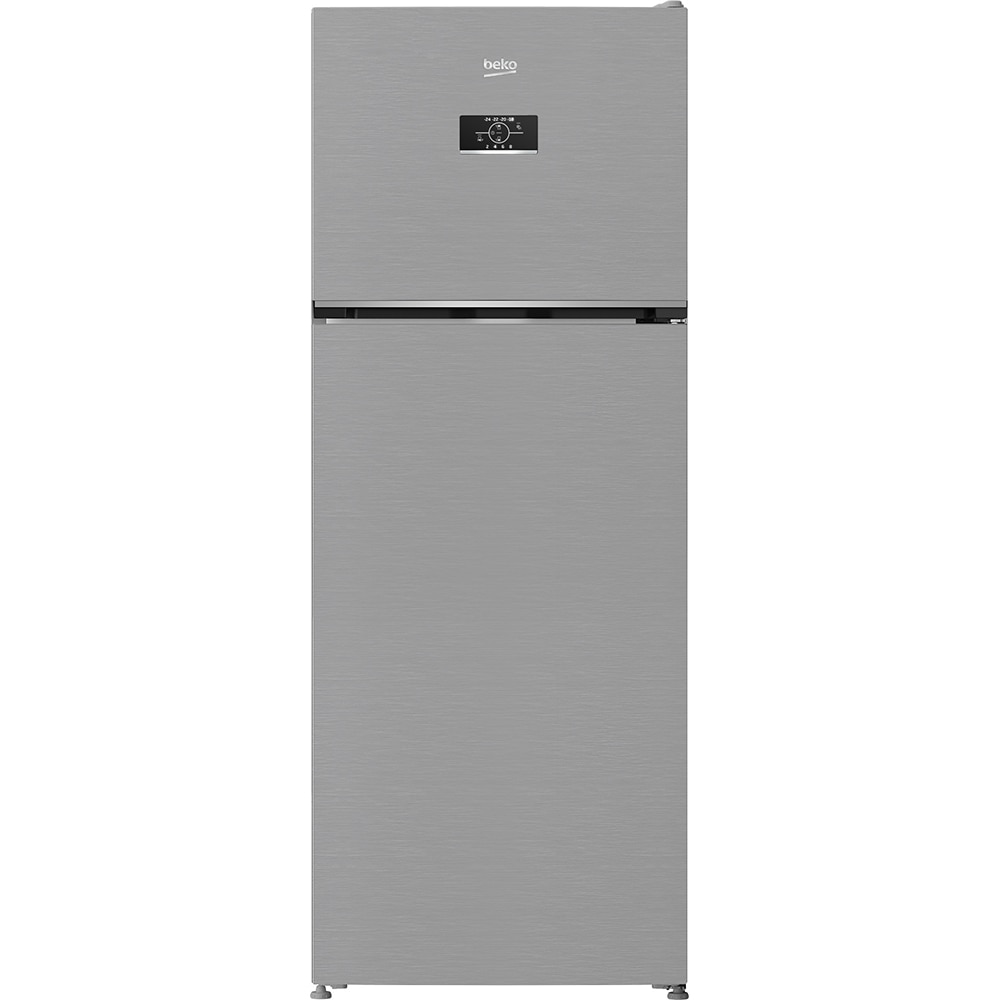Frigider cu doua usi BEKO B3RDNE504HXB, No Frost, 477 l, H 186.5 cm, Clasa E, argintiu