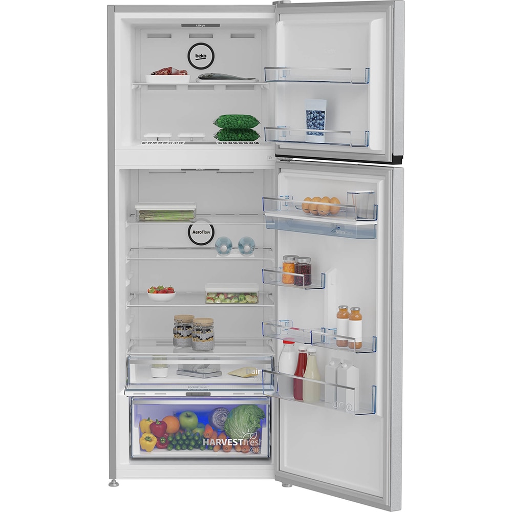 Frigider cu doua usi BEKO B5RDNE504LDM, No Frost, 477 l, H 186 cm, Clasa E, Dozator apa, gri