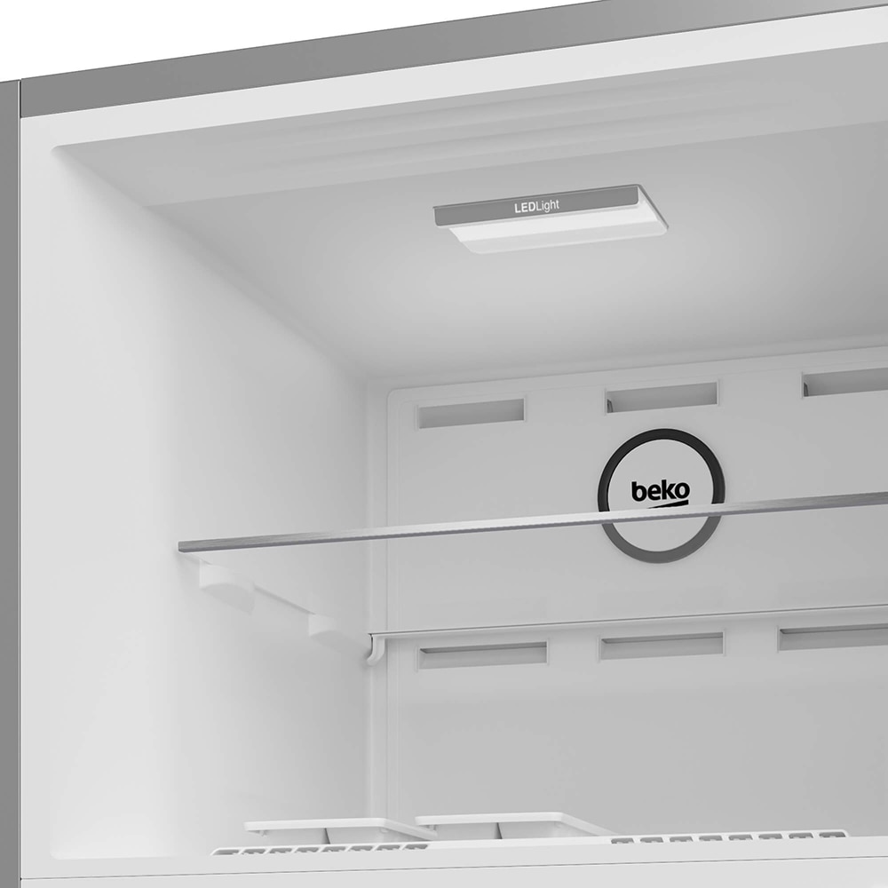 Frigider cu doua usi BEKO B5RDNE504LDM, No Frost, 477 l, H 186 cm, Clasa E, Dozator apa, gri