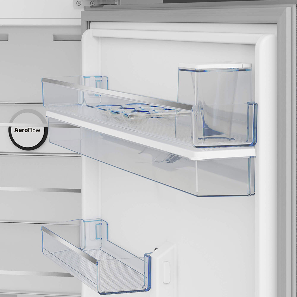 Frigider cu doua usi BEKO B5RDNE504LDXB, No Frost, 477 l, H 186.5 cm, Clasa E, Dozator apa, argintiu